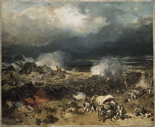 Painting representing the battle of Wattignies, October 16th 1793,  by Eugène Lami (1837)
(original 355 x 439 cm)
Inventory MV 2328 / © RMN-Grand Palais (Castle of Versailles)